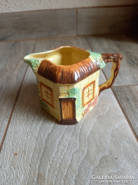 Wonderful antique porcelain spout (house shape, 7.5x12x9 cm)