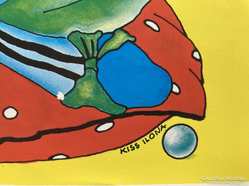 Ilona Kiss (1955-): children's day poster, from the 1980s