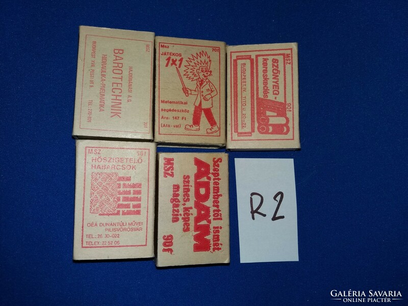 Retro háztartási papírdobozos gyufák címke gyűjtőknek egyben a képek szerint R 2