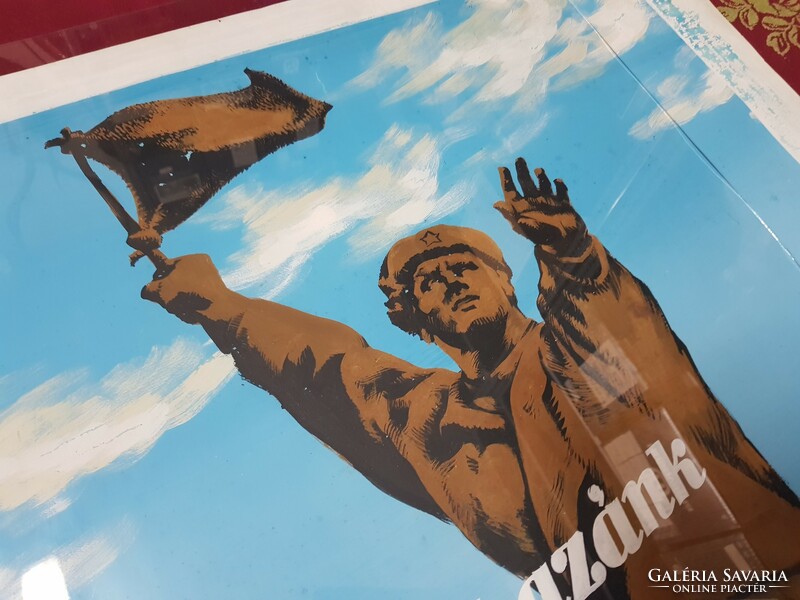 Old communist poster, László Balogh