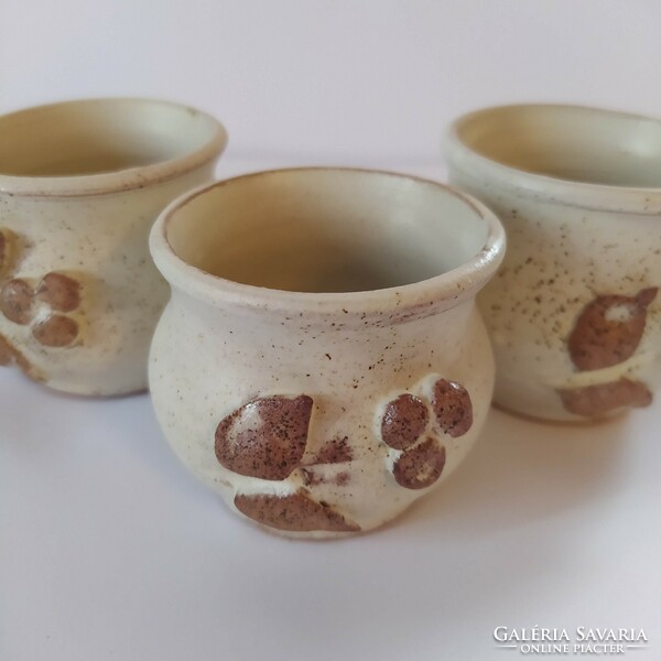 Mini flower decorated ceramic pot