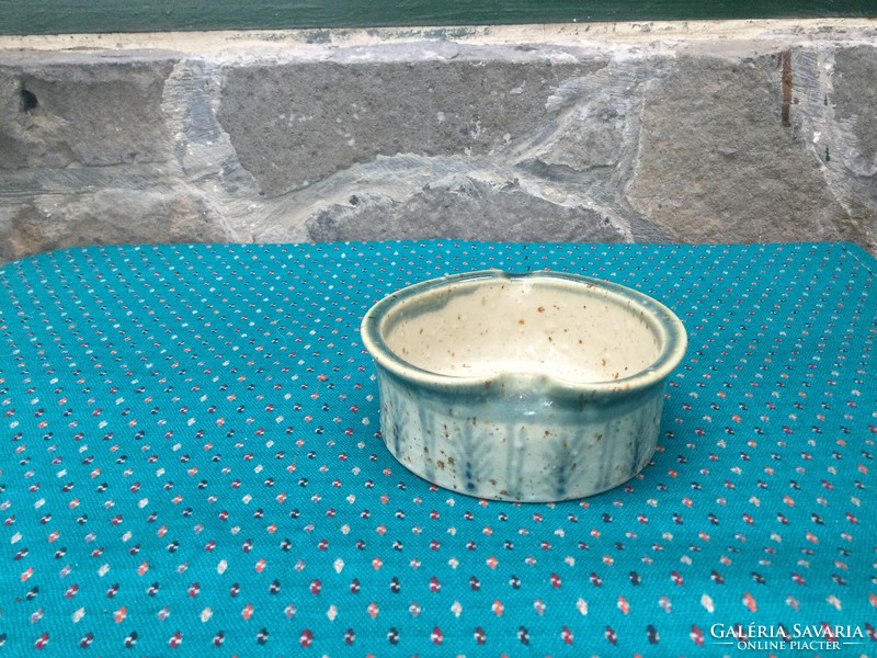 Small handmade high-fired ceramic bowl with rosemary, holder for jewelry or small items