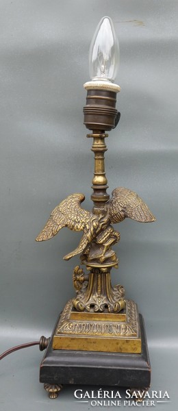 Antique Viennese bronze sculptural table lamp