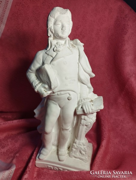 Mozart 21 cm.-S alabaster statue