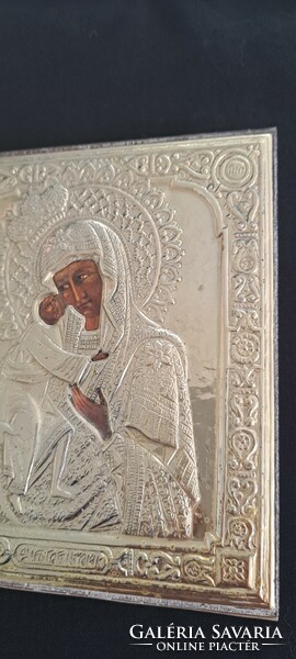 Silver orthodox icon