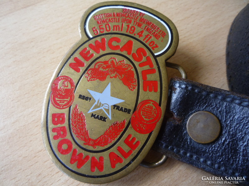 Newcastle ale advertising belt.