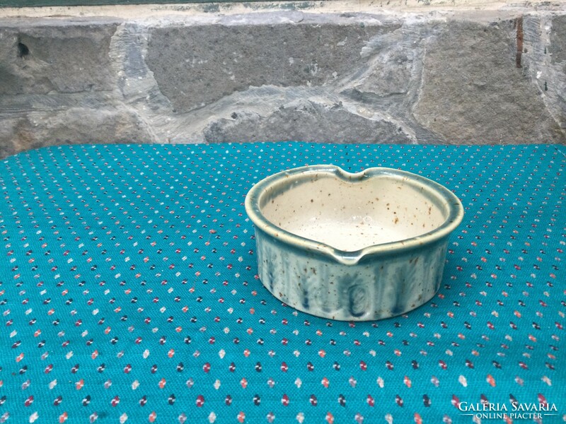 Small handmade high-fired ceramic bowl with rosemary, holder for jewelry or small items