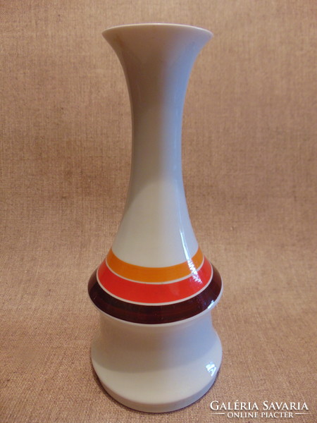 Retró hollóházi kézzel festett porcelán váza 22 cm magas