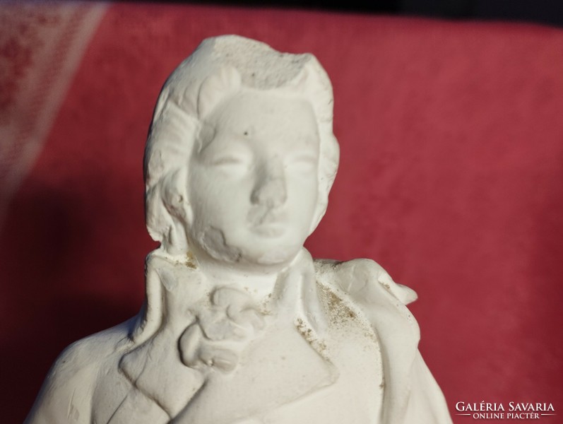 Mozart 21 cm.-S alabaster statue