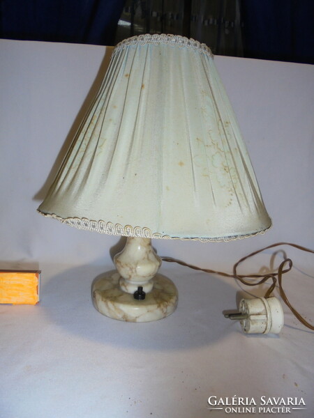 Régi márványtalpas asztali lámpa, éjjelilámpa
