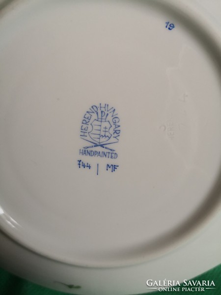 Herend floral small plate, cup base, mf (mille fleurs) pattern