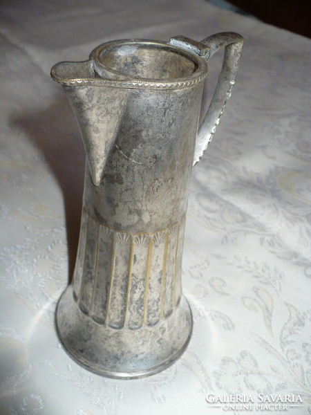 Silver-plated tableware and a spout together