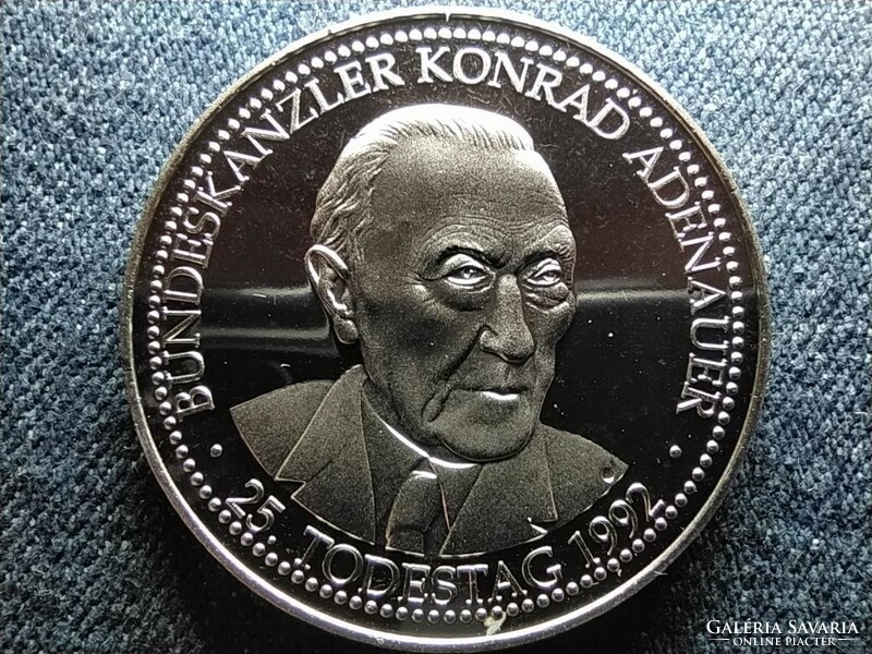 Németország Bundeskanzler Konrad Adenauer proof érem 1992 (id59787)