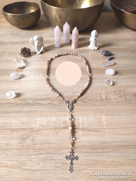 Rosary made of moonstone