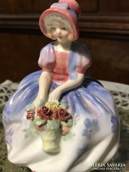 Royal dulton, monica, flawless, hand painted, marked, porcelain statue