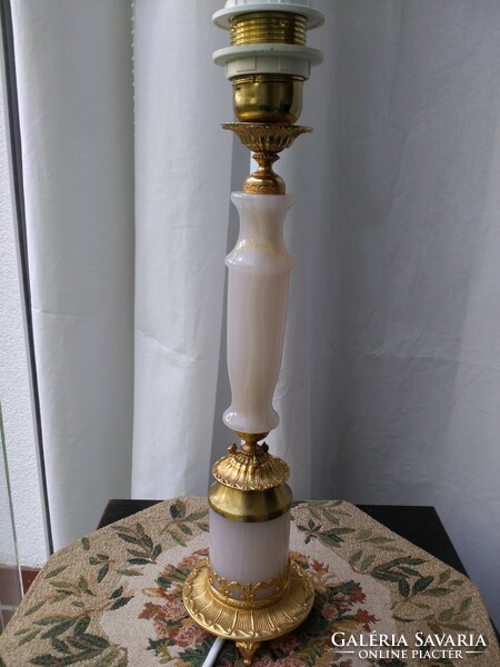 Empire alabaster table lamp without shade
