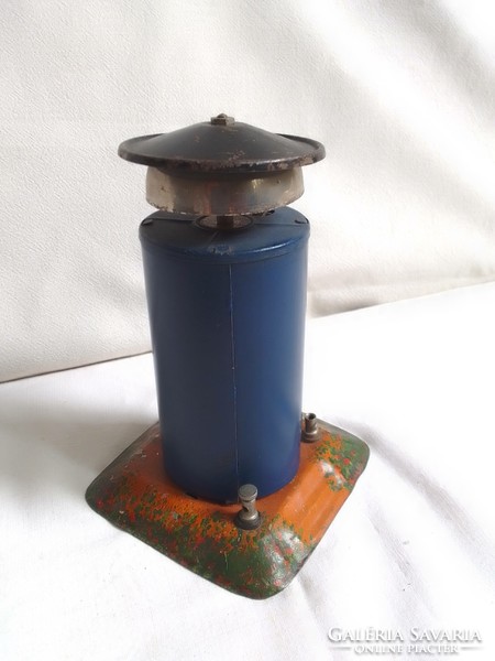 Antique old blue bing railroad signal bell for model 0 train field table accessory board game