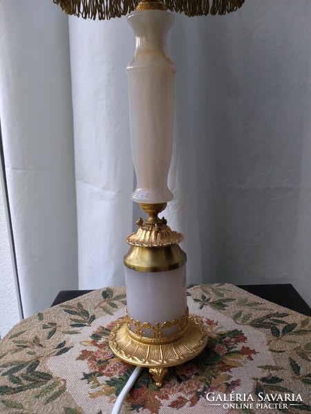Empire alabaster table lamp without shade