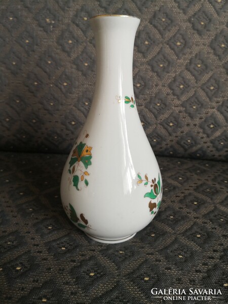 Art Nouveau vase with green and gold pattern from Herend