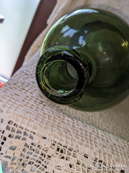 Green apothecary bottle