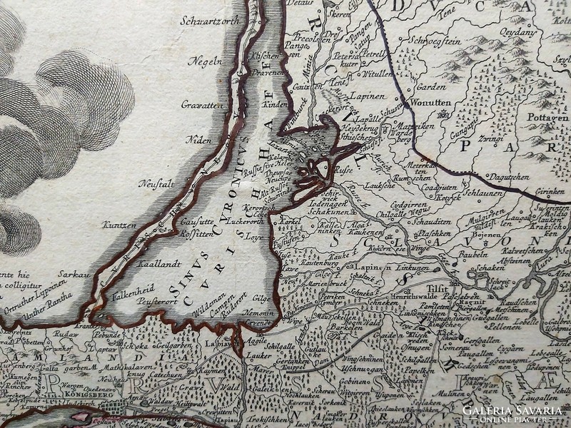 Porosz királyság térképe 1701 ből.(eredeti)