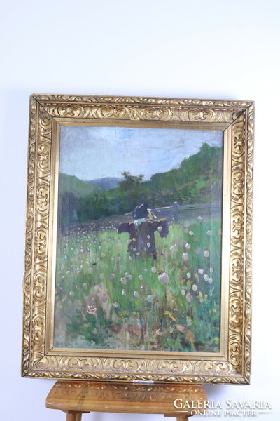 Unknown painter: scarecrow in the poppy field