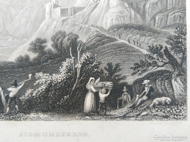 Sigmundskron, Tirol. Eredeti acelmetszet ca.1835