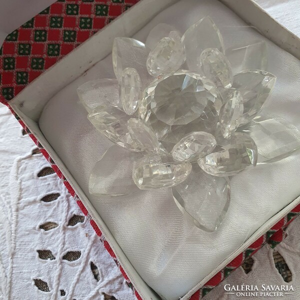 Crystal water lily, lotus flower in gift box