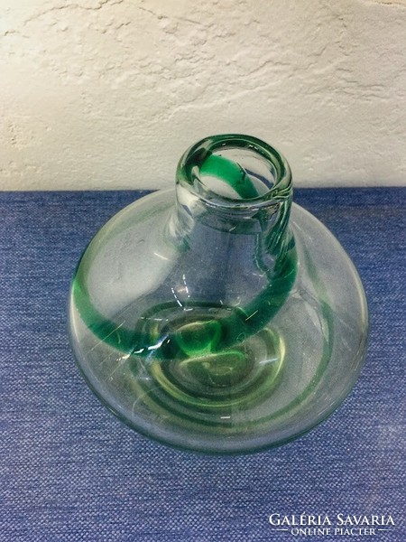 Mid century glass vase with spiral decoration, 1970's - 51026