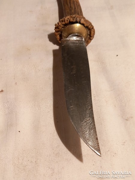 Dagger with antler handle made from old masks