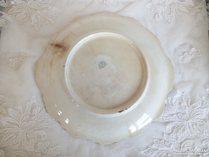 Antique earthenware plum bowl 27cm