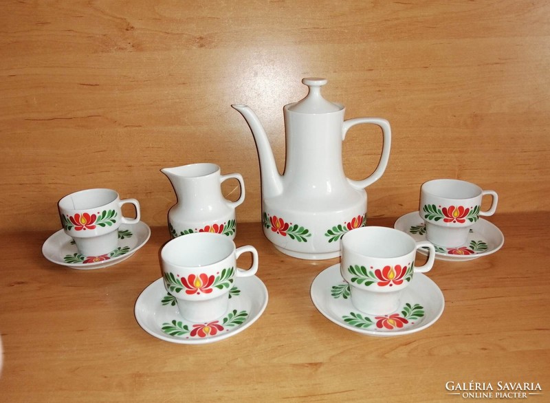 Hollóházi porcelain coffee set for 4 people (po-4)