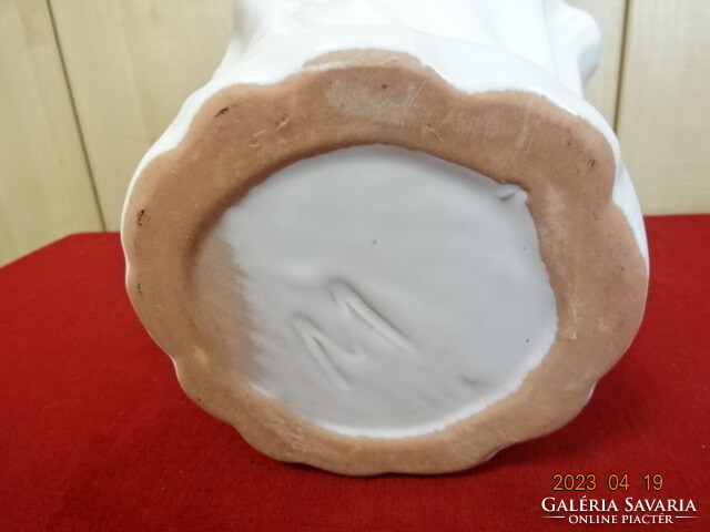 Glazed ceramic bowl, female nude on the side, marked: m jókai.