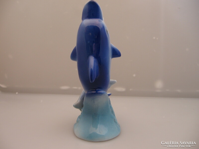 Porcelain dolphin vase