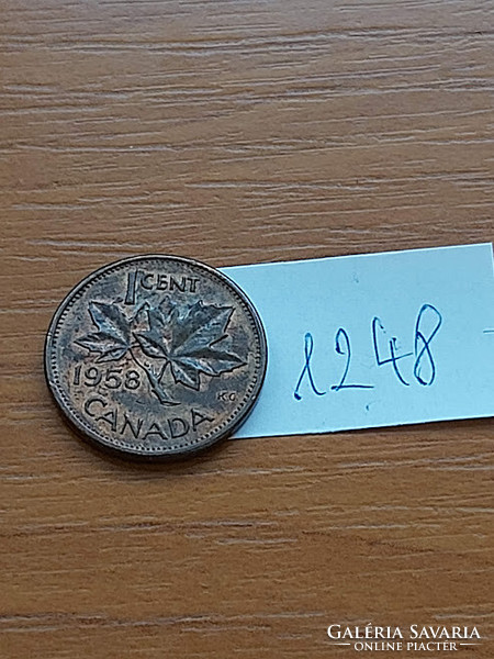 Canada 1 cent 1958 ii. Elizabeth 1248