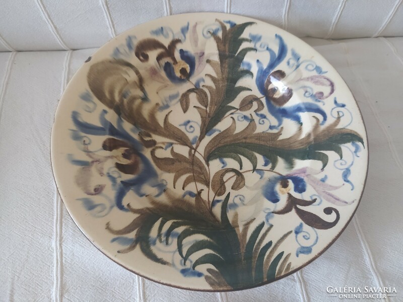 Városlődi: ceramic wall plate, large decorative plate, 31 cm