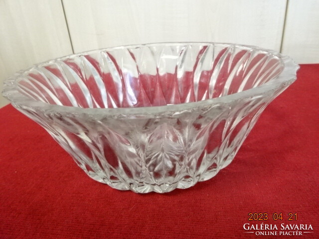 Polished glass bowl, diameter 21 cm. Jokai.