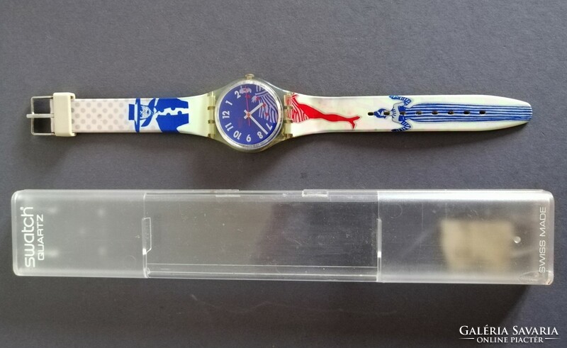 Swatch postmodern designer watch, designer Rene Gruau 1992