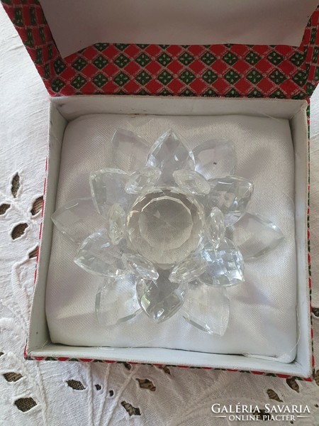 Crystal water lily, lotus flower in gift box