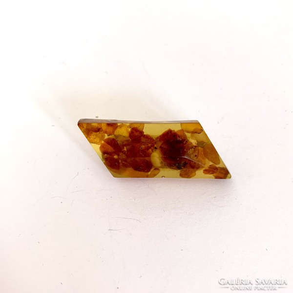 Vintage amber brooch, beautiful old pin, nice vintage brooch from the 1970s