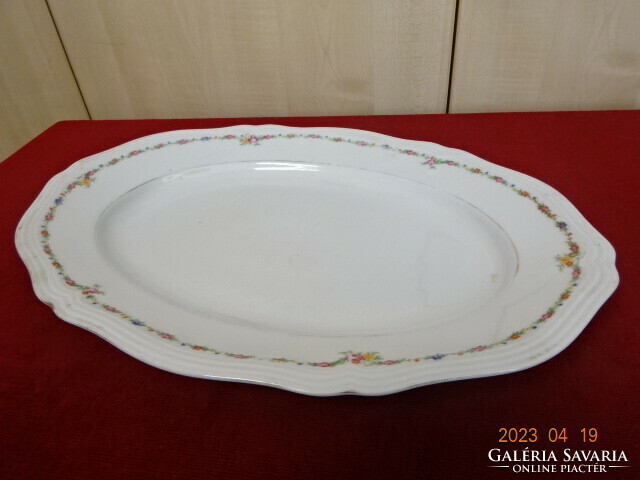 Rheinkrone Bavarian German porcelain, oval meat bowl, small rose pattern. Jokai.