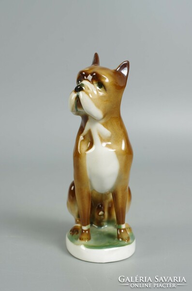 Zsolnay porcelain boxer