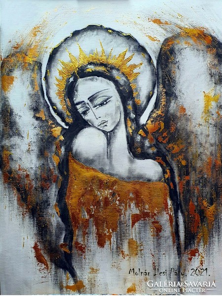 " Arany angyalos  " című munkám - olaj festmény