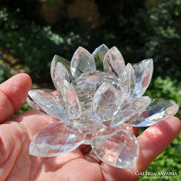 Crystal water lily, lotus flower in gift box