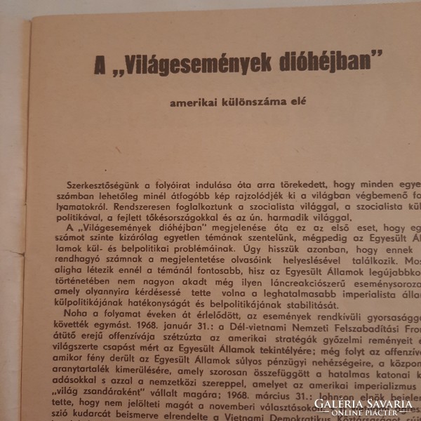 Világesemények dióhéjban 1968/5. szám   Amerikai különszám