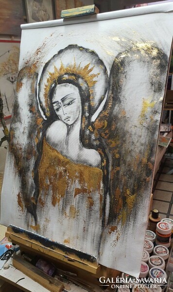 " Arany angyalos  " című munkám - olaj festmény
