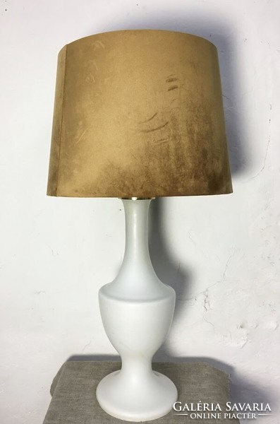 Mid-century modern milk glass lamp, design with shade, 1960's - 51077