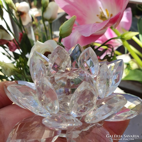 Crystal water lily, lotus flower in gift box