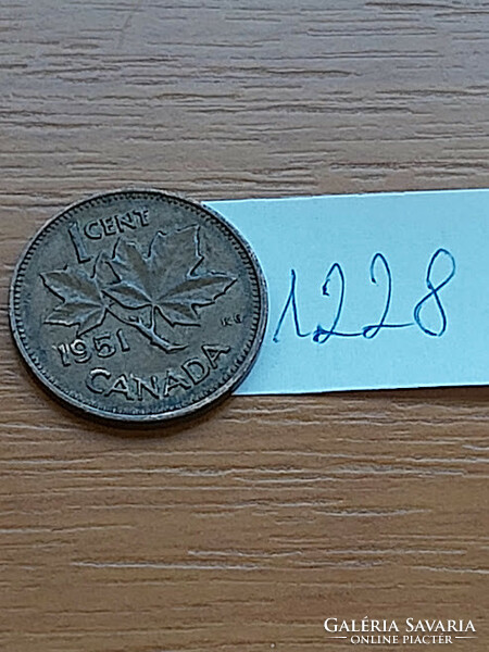 Canada 1 cent 1951 vi. George 1228