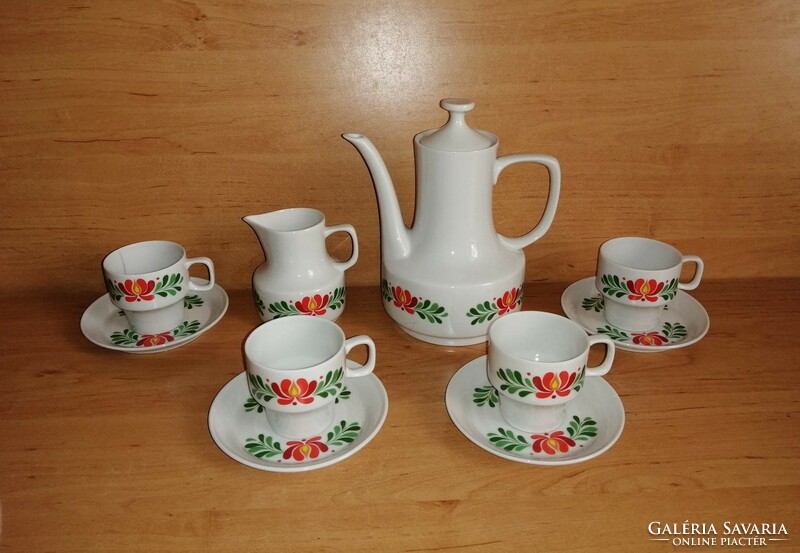 Hollóházi porcelain coffee set for 4 people (po-4)